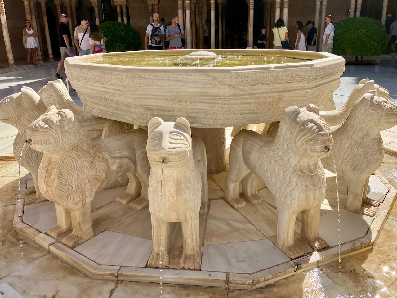 Patio de los Leones at the Alhambra Palace, Granada, Spain