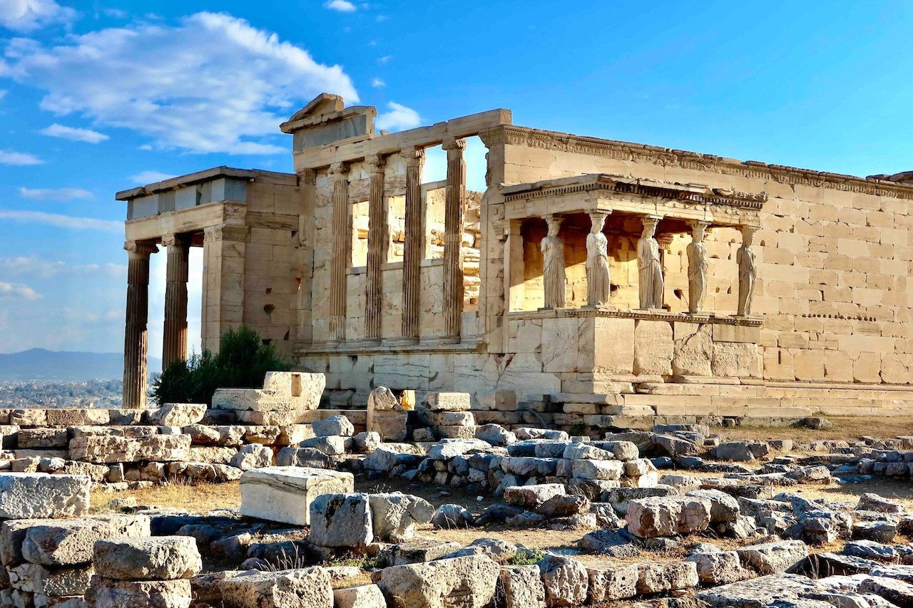 The Caryatid Porch of the Erechtheion at the Acropolis Athens, Greece
